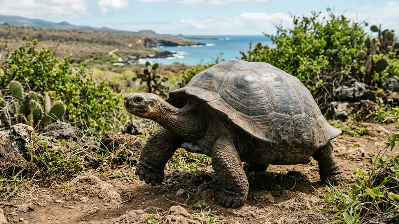 Tortuga de Galápagos, capaz de sobrevivir hasta un año sin comida