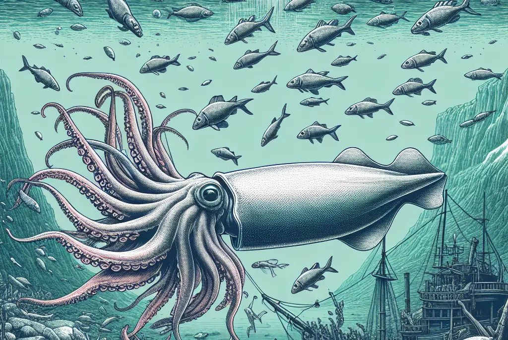 ¿Qué comen los calamares gigantes?