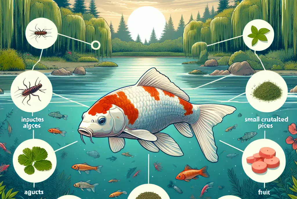 ¿Qué comen los peces koi?