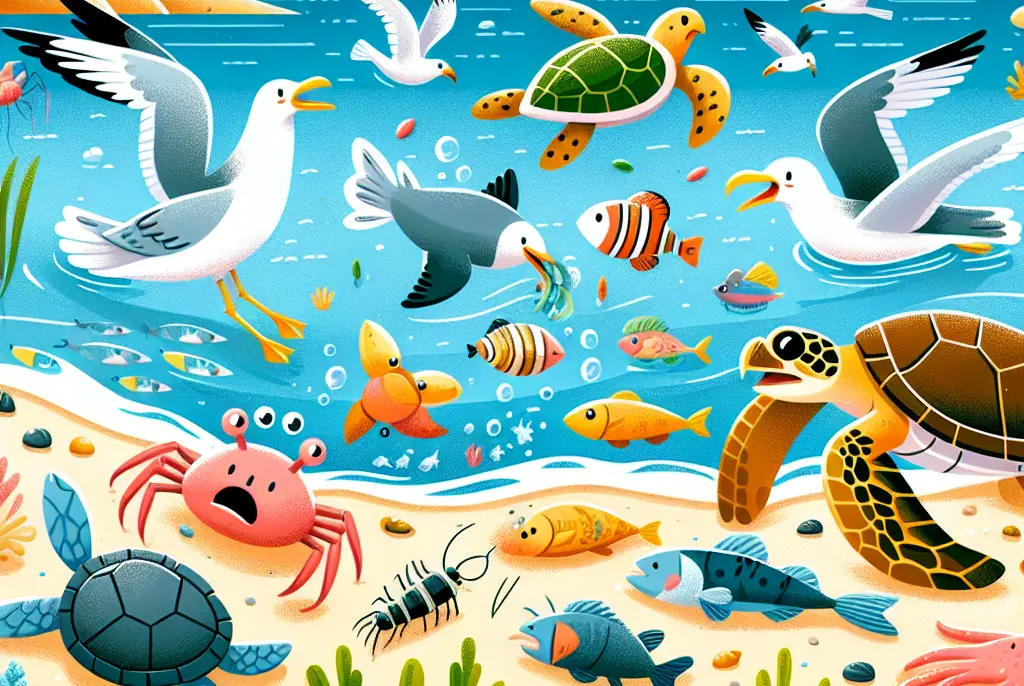 ¿Qué comen los animales de la playa?